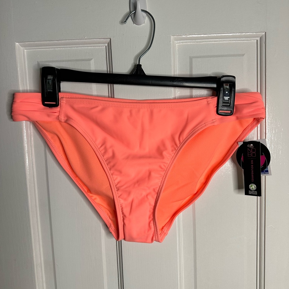 No Boundaries Neon Coral Bikini Bottom